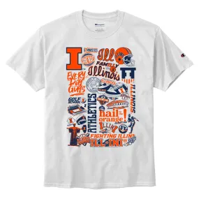 Illinois Fighting Illini Athletics Symbols Short-Sleeve T-Shirt