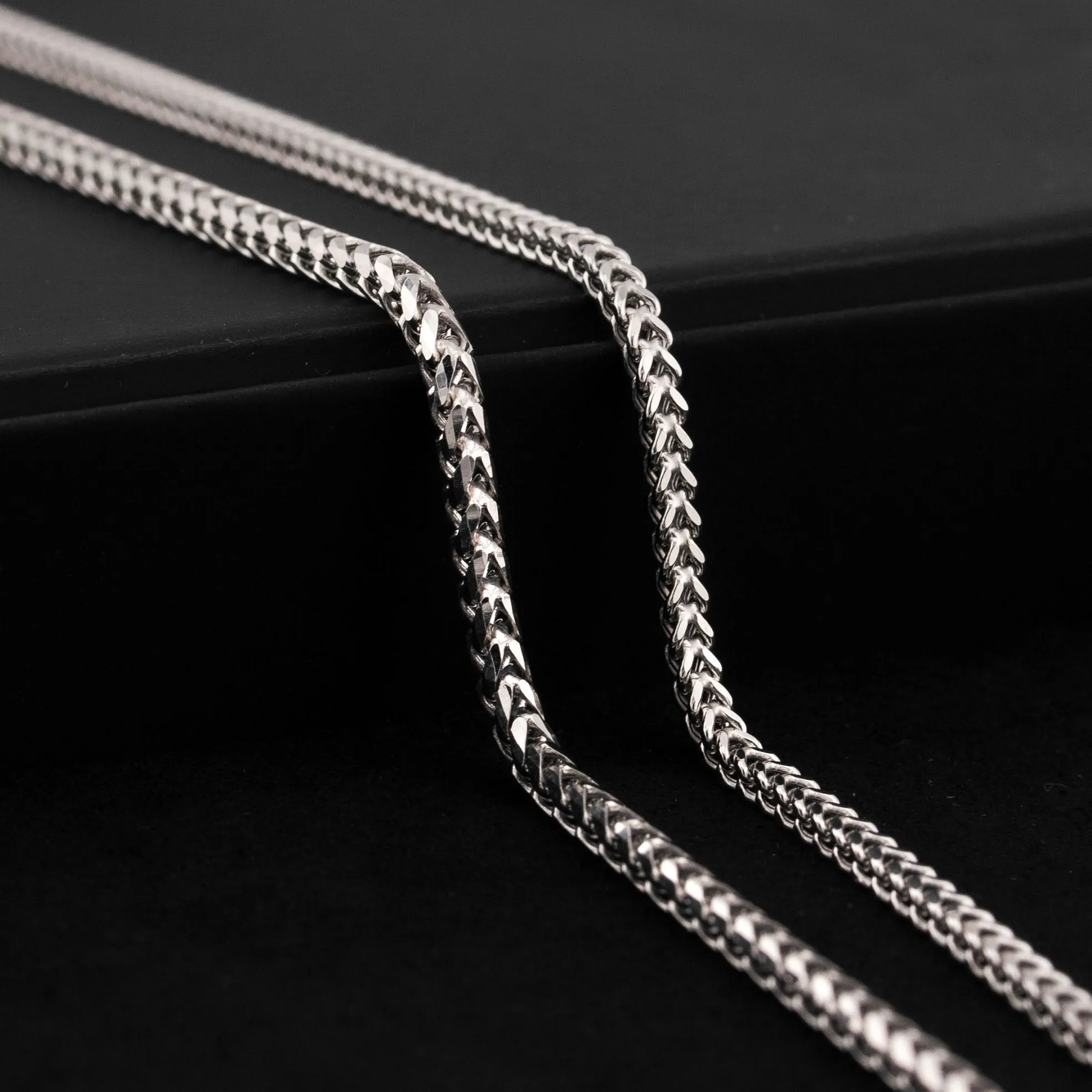 10K White Gold Franco Necklace / 3 MM