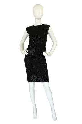 1950s Heavily Beaded Amelia Gray Dress