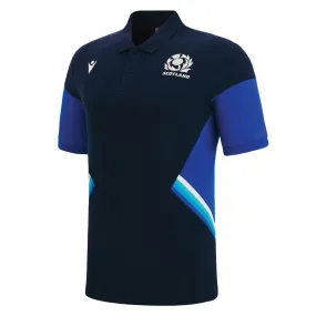 2022-2023 Scotland Travel Polycotton Polo Shirt (Navy)