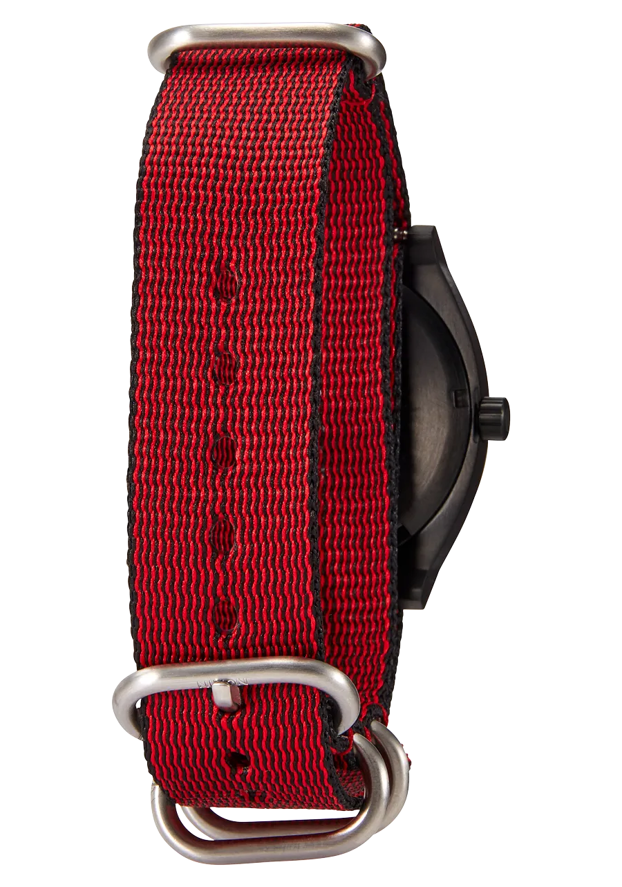 20mm Nylon #TIDE NATO Band - Red / Black