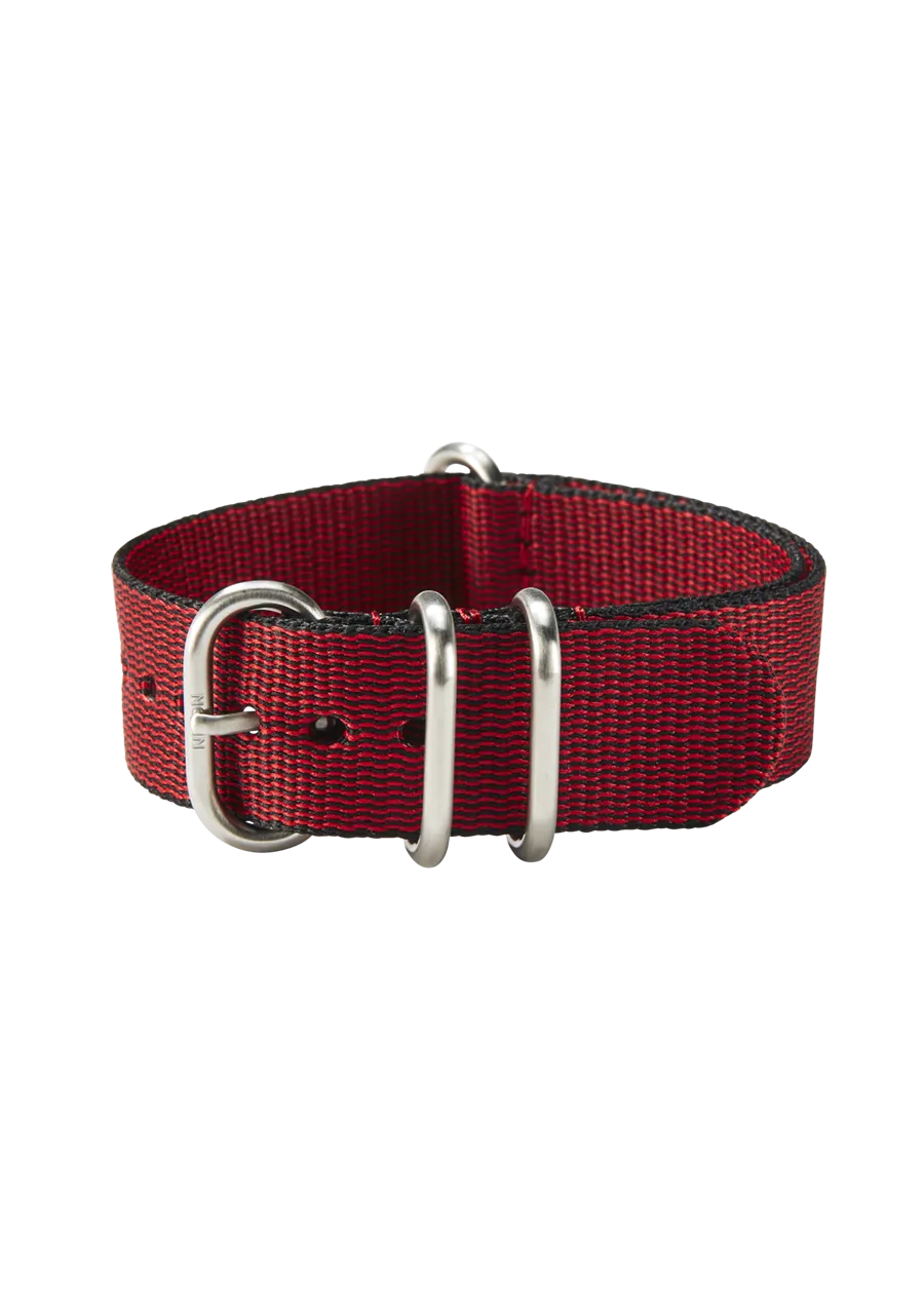 20mm Nylon #TIDE NATO Band - Red / Black