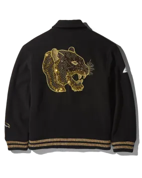 A.I.9 AFRICAN INTELLIGENCE GUILDED LEOPARD - SANDFLOWER COLLAB VARSITY JACKET