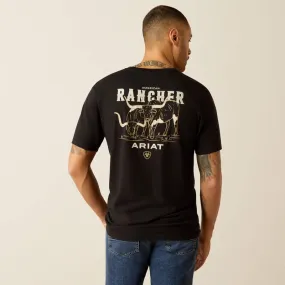 Ariat Men's Black American Rancher Short Sleeve Tee 10052018