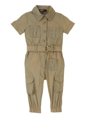 Baby Girls 0-9M Nylon Utility Jumpsuit