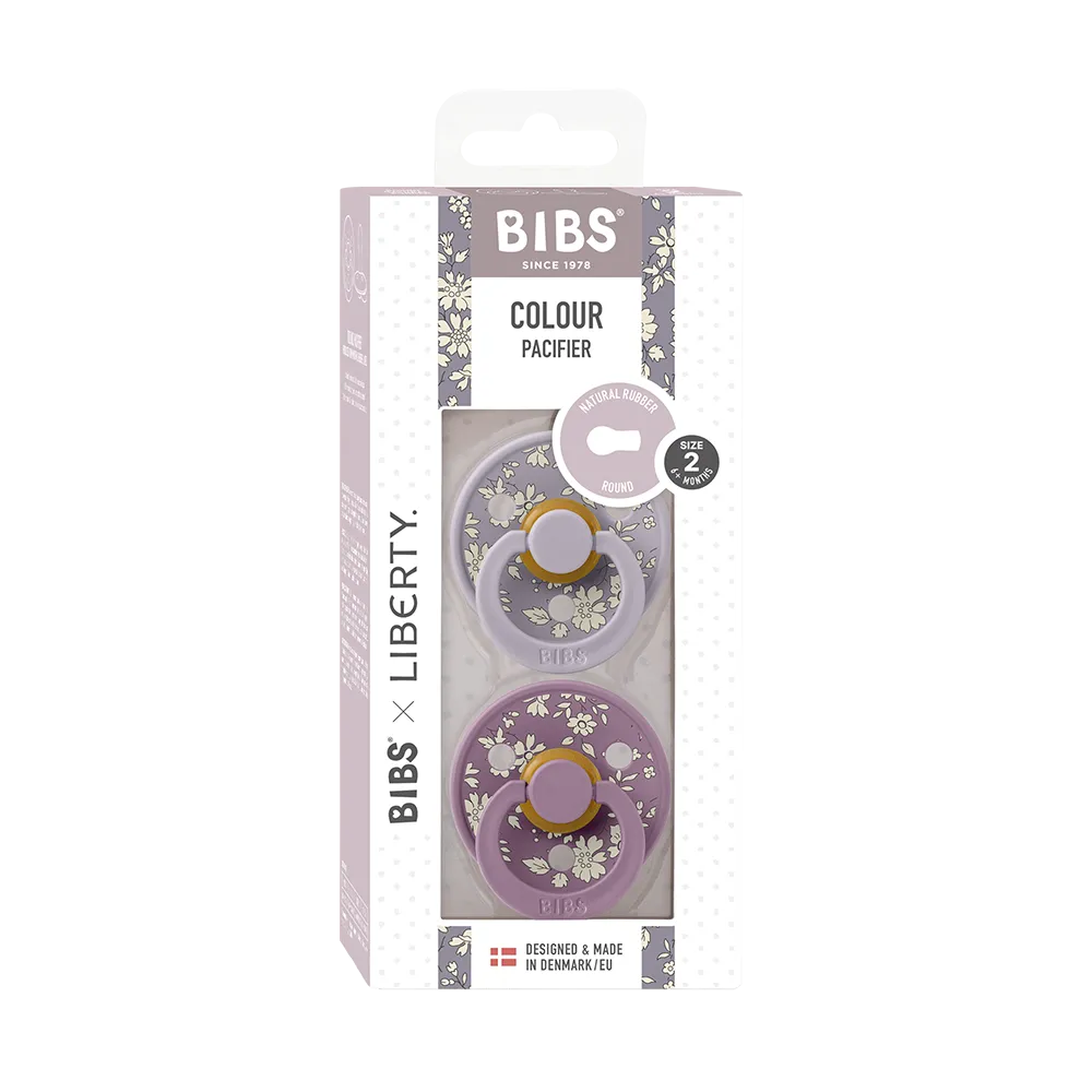 Bibs x Liberty Colour Natural Latex Pacifier 2 pack | Fossil Grey Mix