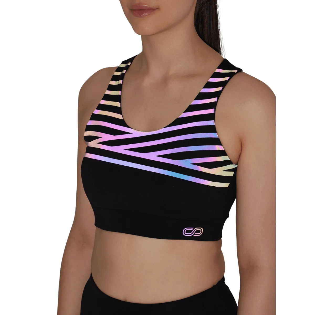 Black Artemis Reflective Crop Top & Leggings