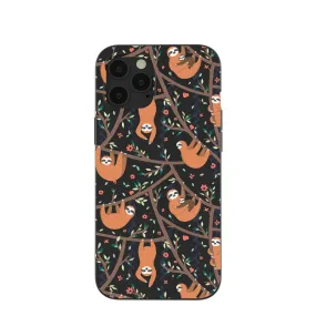 Black Jungle Sloths iPhone 12 Pro Max Case