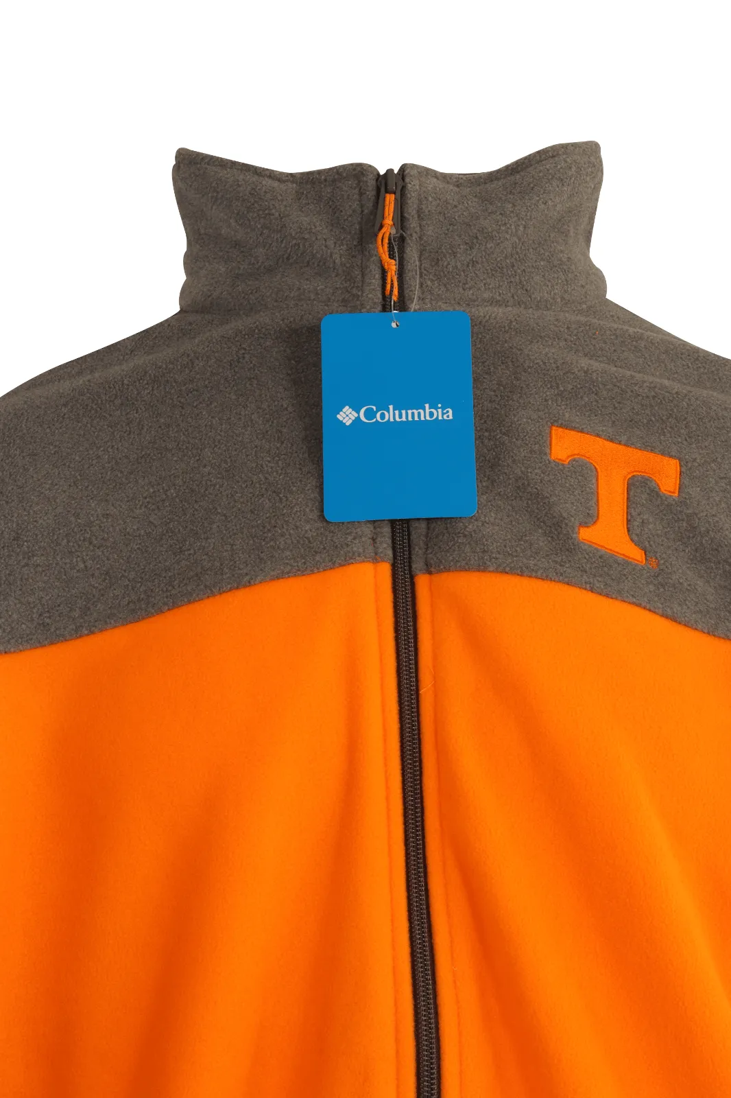 Columbia Men's Fleece Jacket Orange Grey CLG Flanker III ‎Tennessee Orange (472)