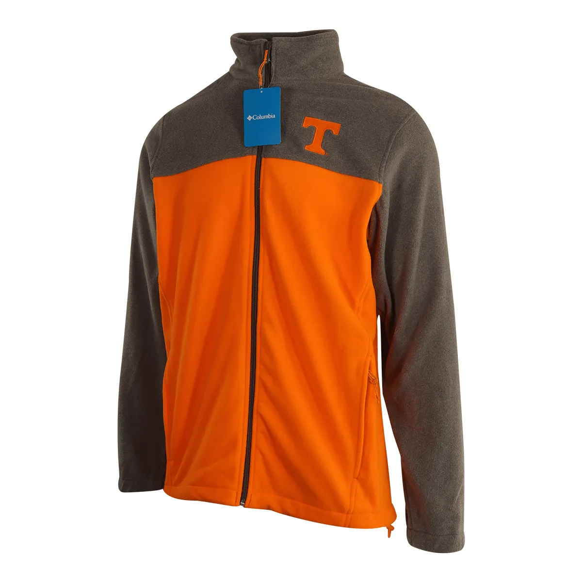 Columbia Men's Fleece Jacket Orange Grey CLG Flanker III ‎Tennessee Orange (472)