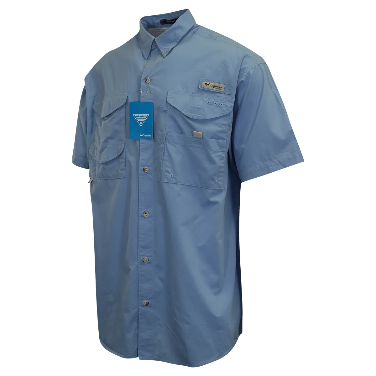 Columbia Men's Woven Shirt PFG Blue Bonehead S/S (450)