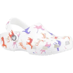 Crocs Toddlers Classic Unicorn Print Clogs