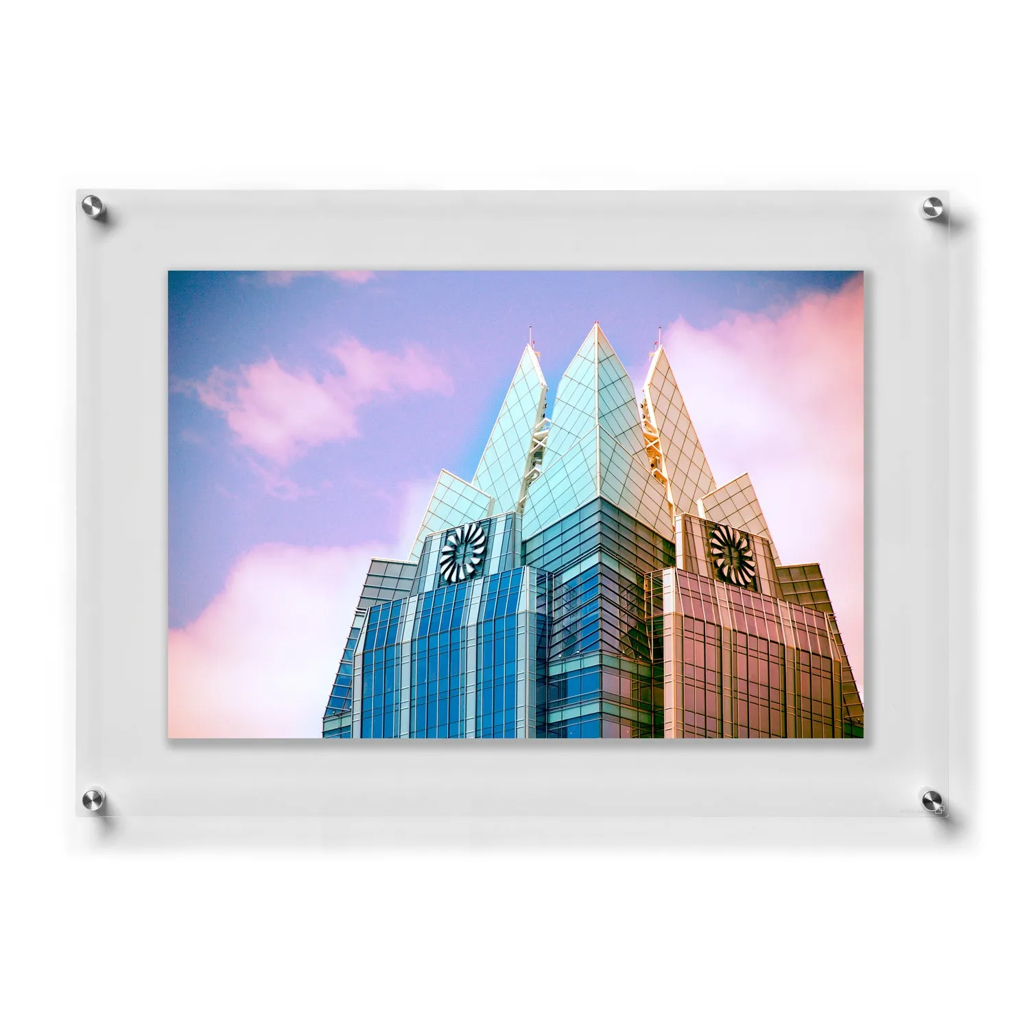 Double Panel Acrylic Floating Wall Frames - CHOOSE YOUR SIZE (Silver/Gold)