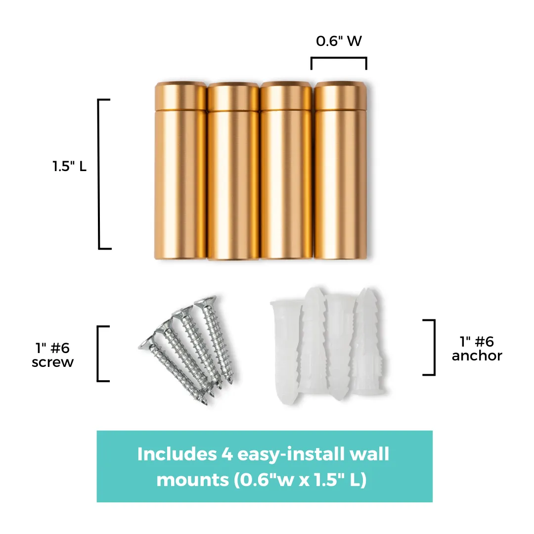 Double Panel Acrylic Floating Wall Frames - CHOOSE YOUR SIZE (Silver/Gold)