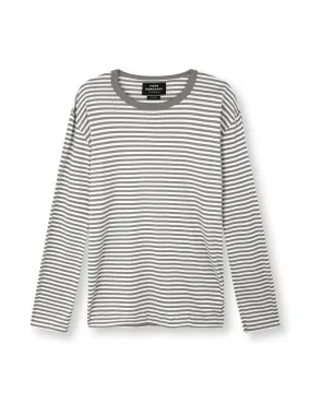 Duo Rib Tobias Tee LS, Titanium/White