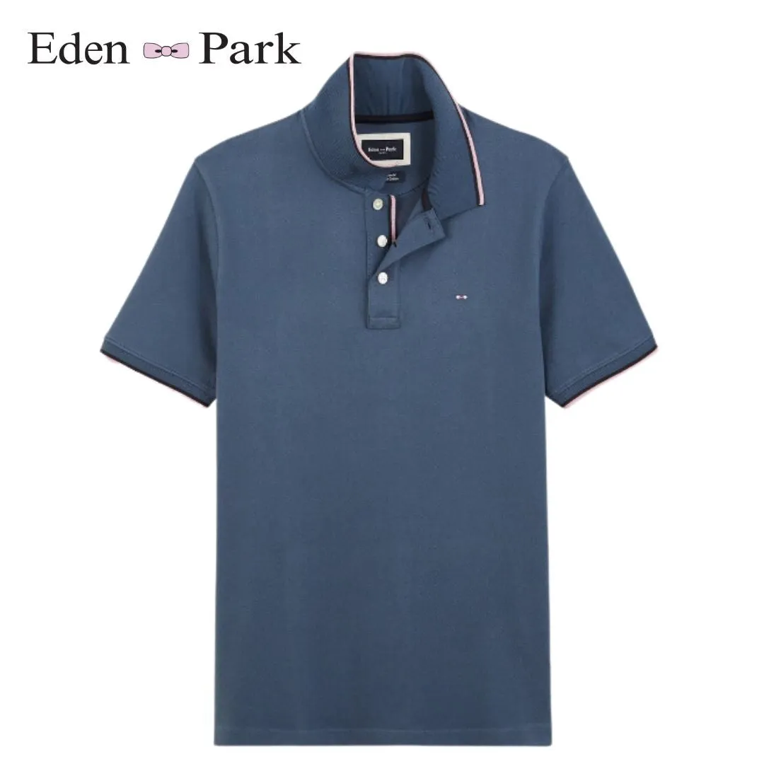 Eden Park Marine Rose Tipped Polo Blue