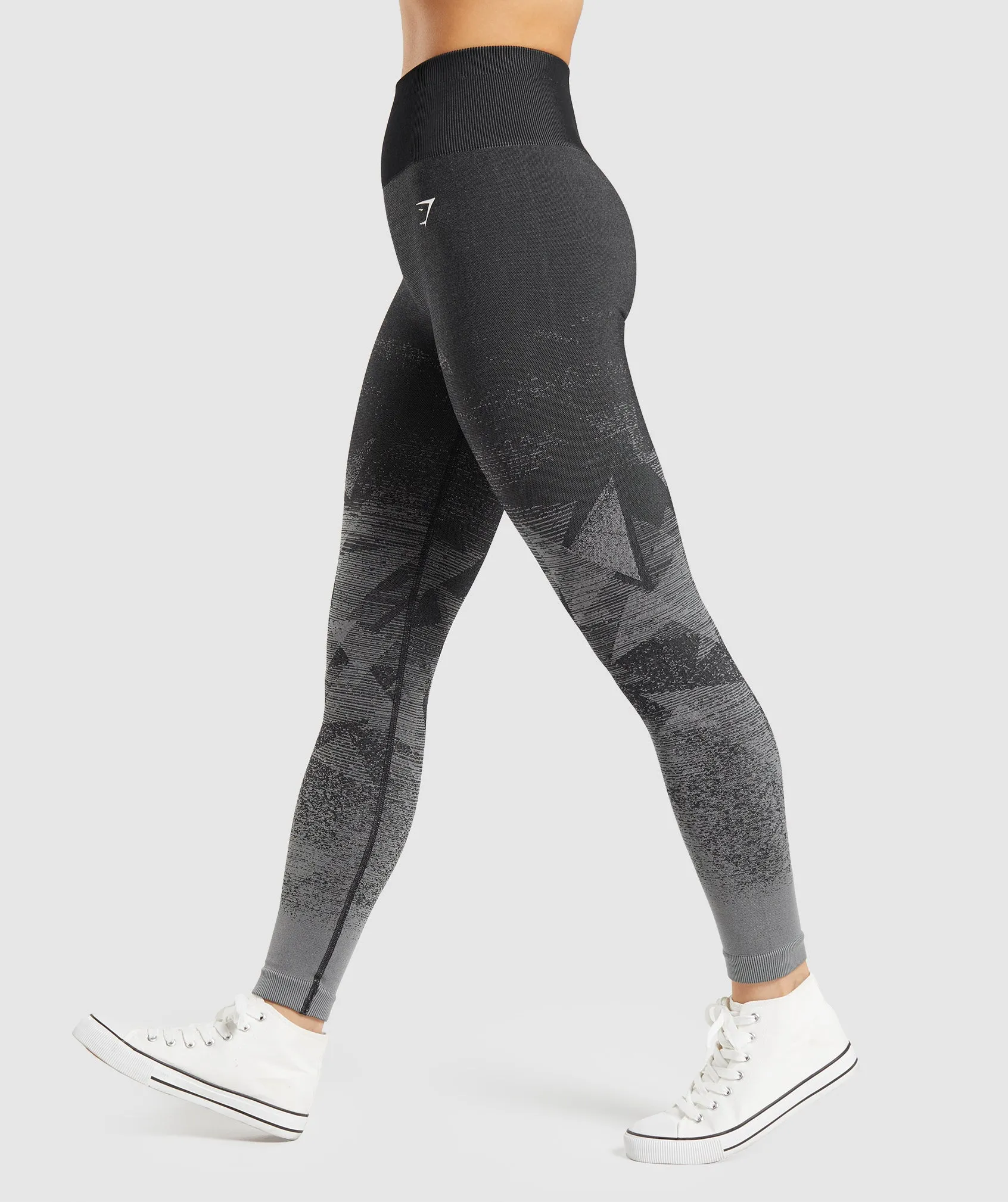 Gymshark Adapt Ombre Seamless Leggings - Triangle | Black Print