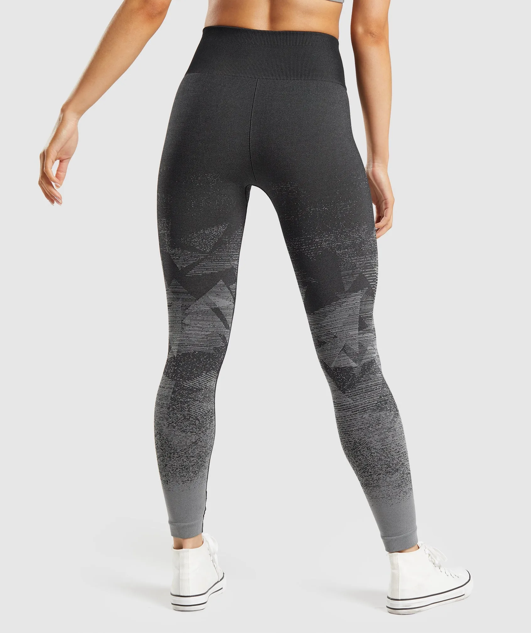 Gymshark Adapt Ombre Seamless Leggings - Triangle | Black Print