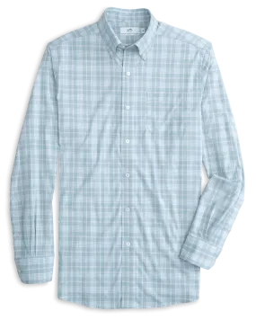 Intercoastal Primrose Plaid Long Sleeve Sport Shirt - Subdued Blue