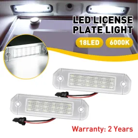 LED License Plate Lights Tag Light Lamp Assembly for Honda Civic 92-95 3-Door, 96-98 4-Door, 96-00 2-Door Models Xenon White Light