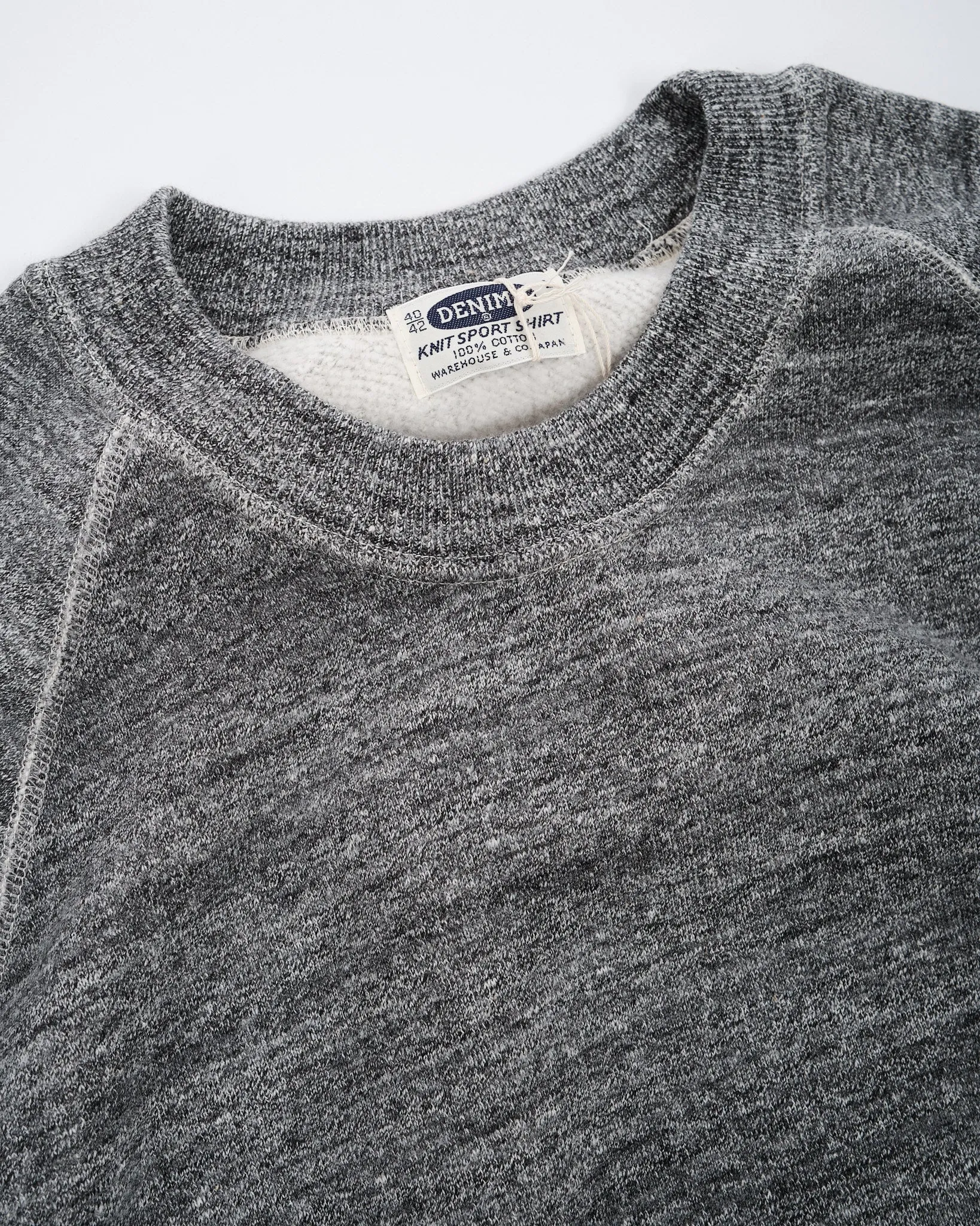 Lot 261 Four Needle Raglan Crew Neck Sweatshirt Dark Heather Grey