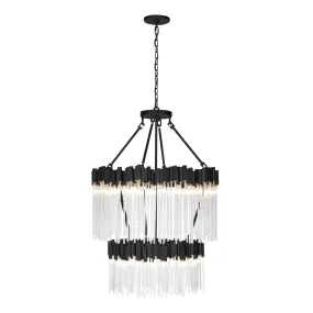 Matrix 309C14MBFG 14-Light Chandelier - Matte Black/French Gold