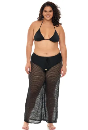 PULL ON PANT WITH MOCK DRAWSTRING - NAC - PLUS SIZE