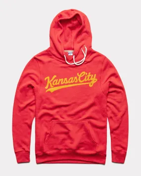 Red & Gold Kansas City Script Red Hoodie