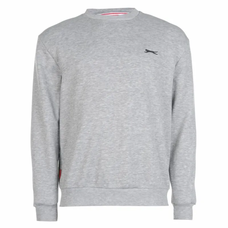 Slazenger Mens SL Fleece Crew Sweater Jumper Pullover Long Sleeve Neck