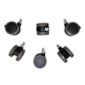 Swivel Castor With Brake, Grey (6 Castors Set)