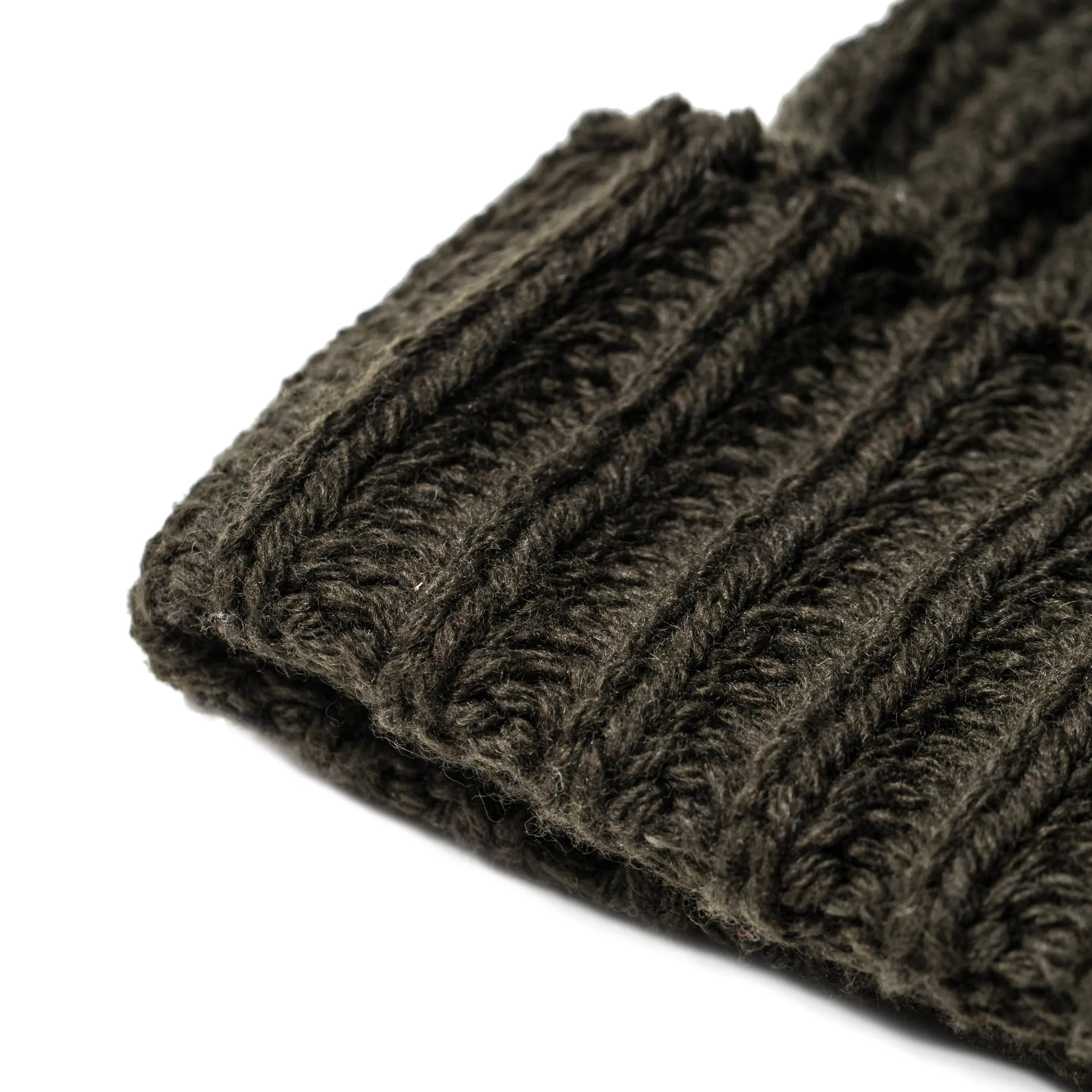 The Beanie in Dark Olive Merino