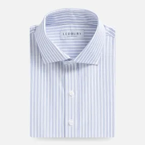 The Deep Blue Albini Deacon Stripe Custom Shirt