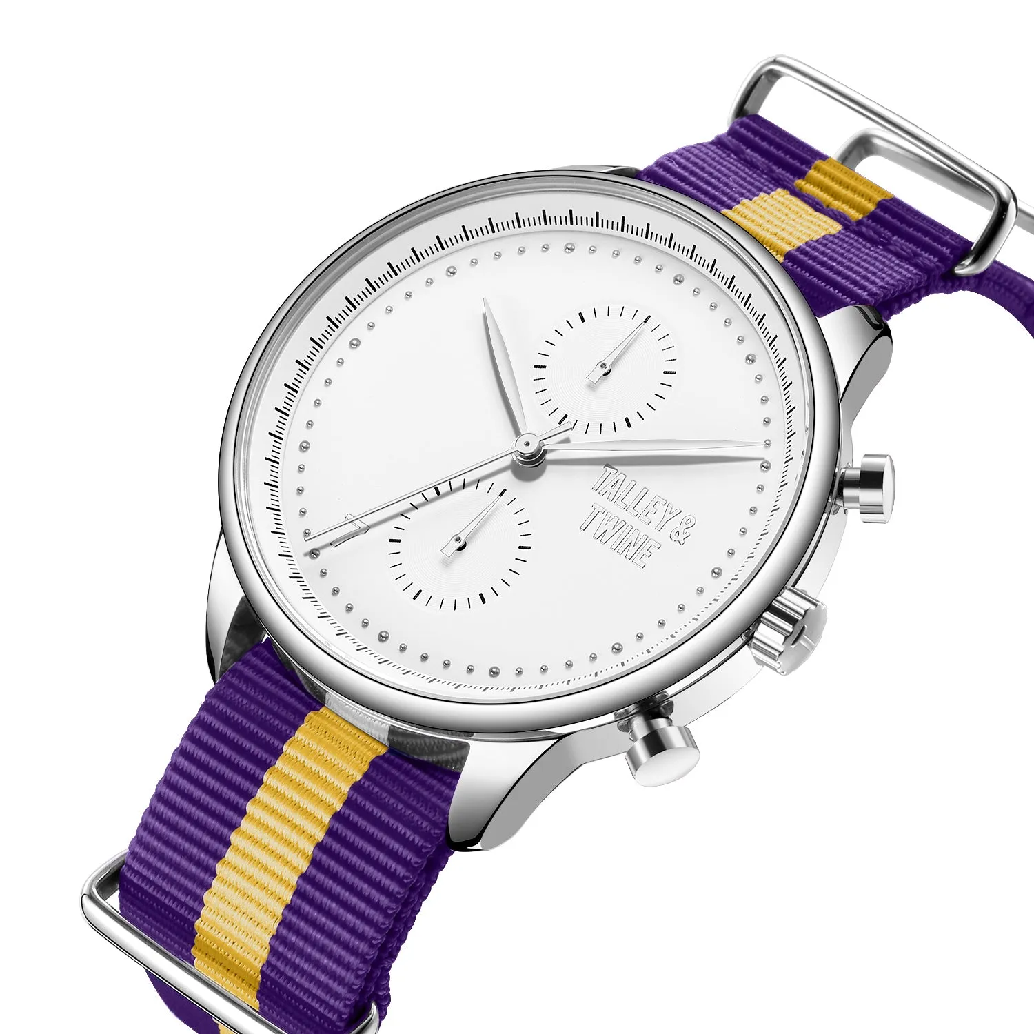 White & Silver - Purple & Gold Canvas Band